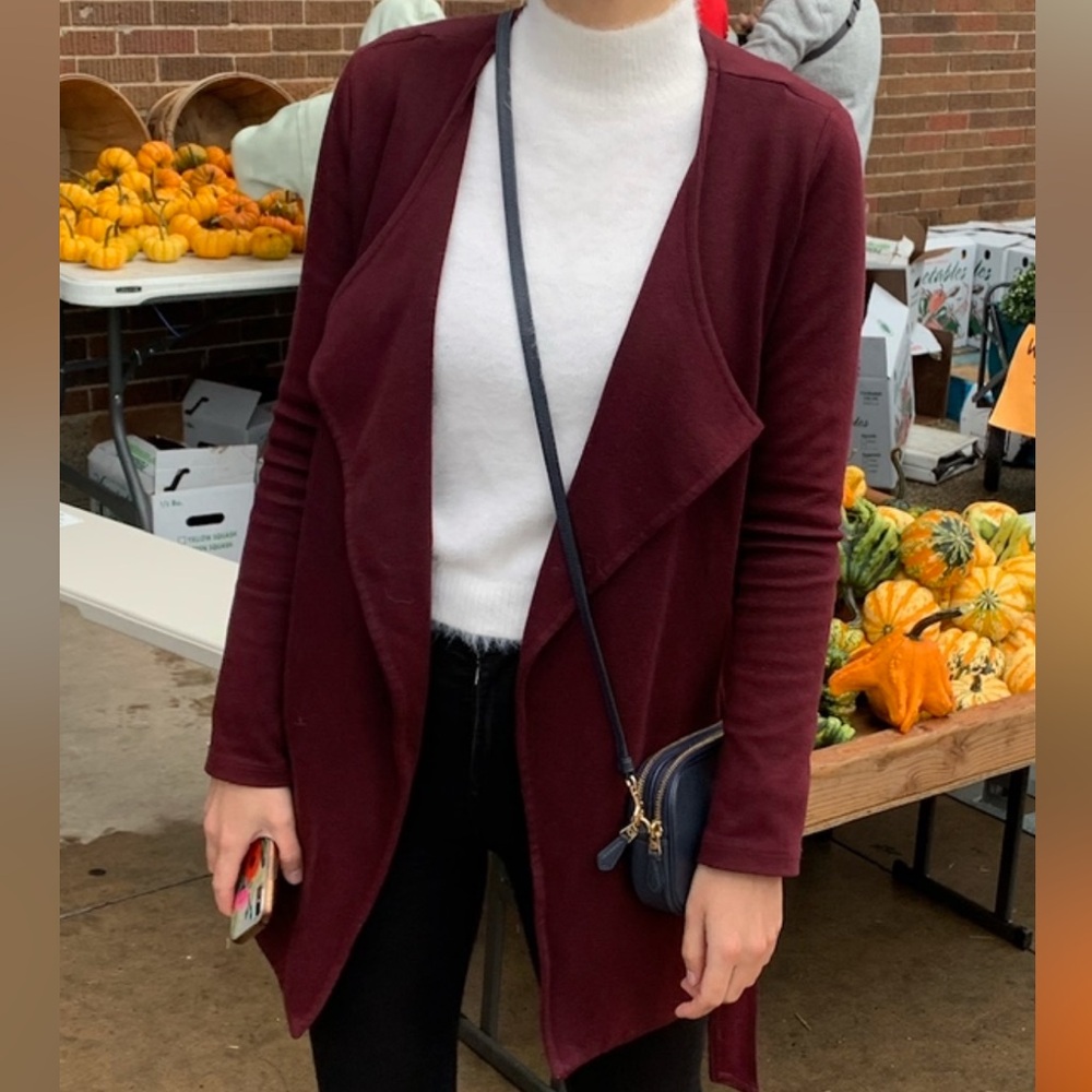 River Island Burgundy Cardigan Jacket